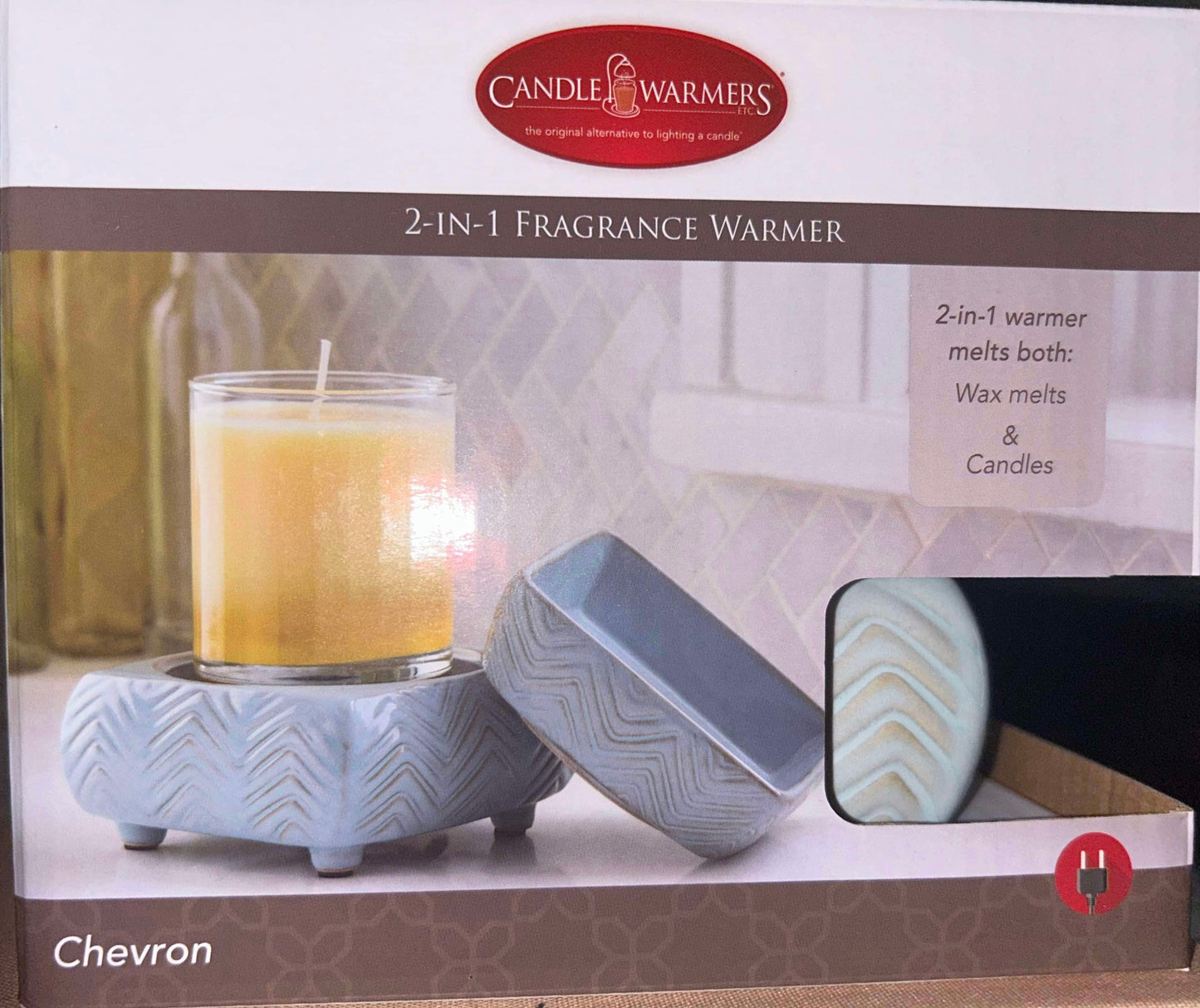 Chevron Blue Fragrance Warmer